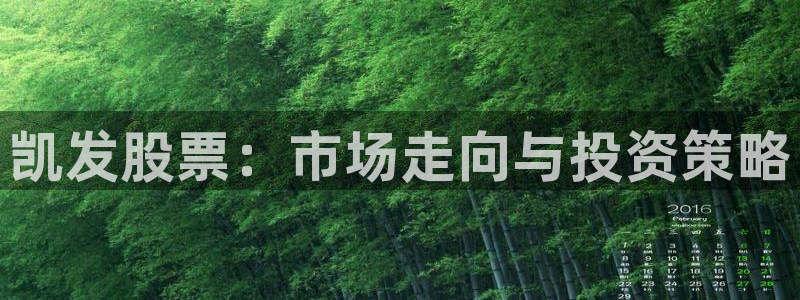 佛山市南海南宫NG机电仪器有限公司：凯发股票：市场走向与投资策略