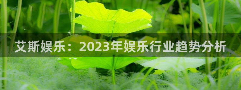福建南宫NG机电股份公司：艾斯娱乐：2023年娱乐行业趋势分析