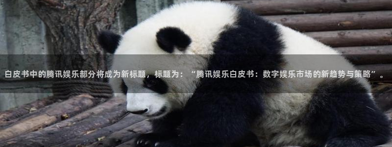 南宫NG5招商：白皮书中的腾讯娱乐部分将成为新标题，标题为：“腾讯娱乐白皮书：数