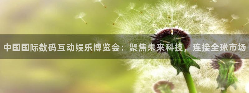 南宫NG凯捷注册：中国国际数码互动娱乐博览会：聚焦未来科技，连接全球市场